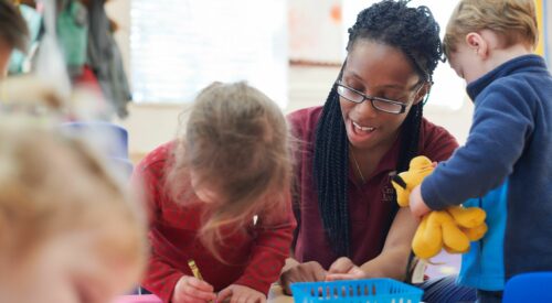 Scene within early years infant school setting within the Endevor Schools network