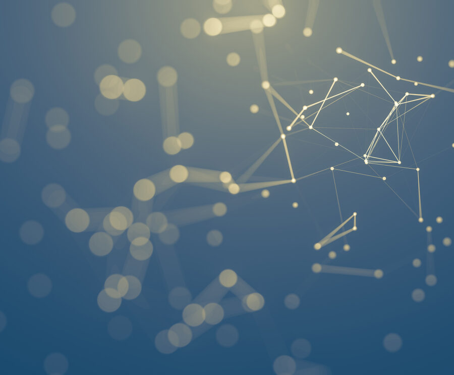 Abstract image showing connectivity and light