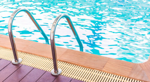 Swimming pool close up