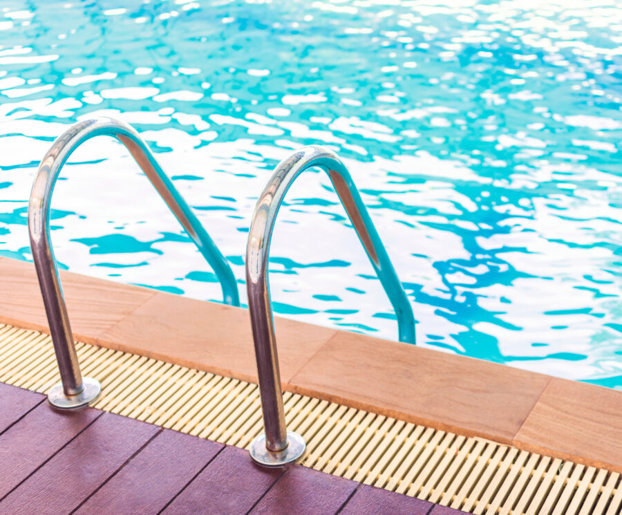 Swimming pool close up