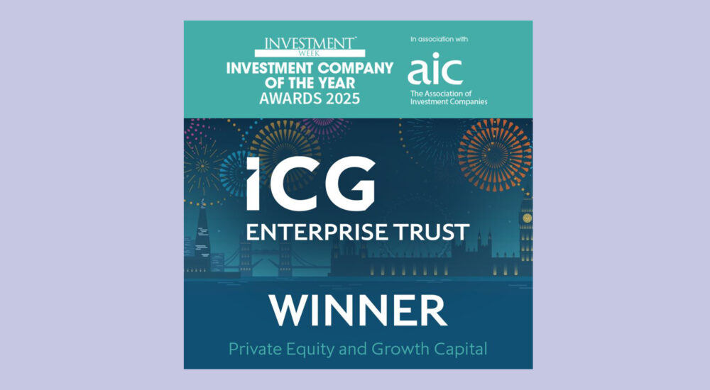 ICG Enterprise Trust is Private Equity and Growth Capital winner in Investment Week's Investment Company of the Year Awards 2025